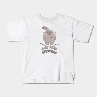 Just Keep Stimming (Warm Grey) Kids T-Shirt